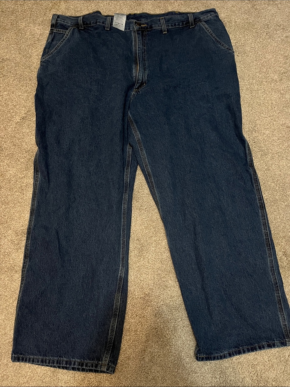 Carhartt Men's Dark Blue Relaxed Fit Jeans